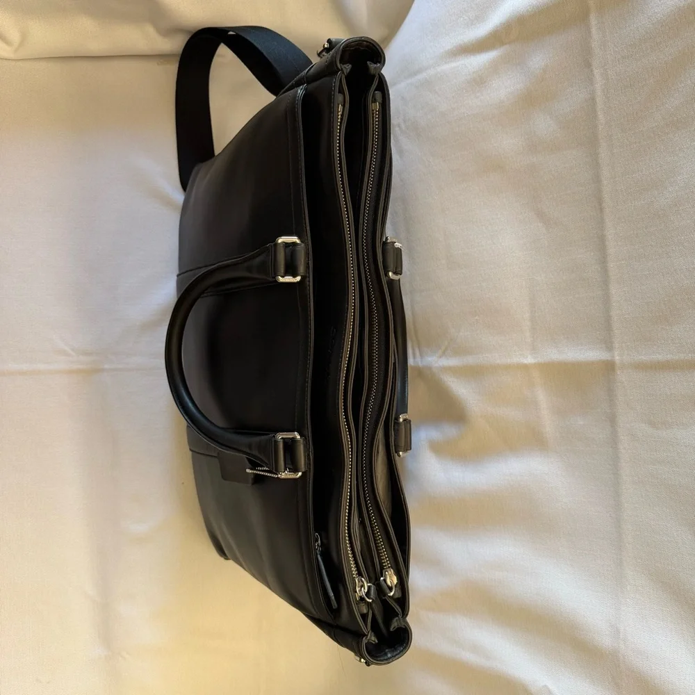 Black Coach Metropolitan Leather Tote f71718 Unisex